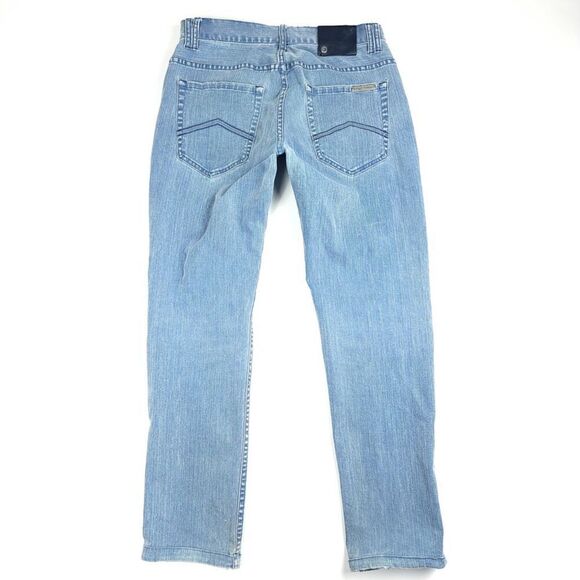 Armani Exchange Light Wash Slim Tapered Denim Jeans 31 Mens Minimal Designer - Picture 2 of 8